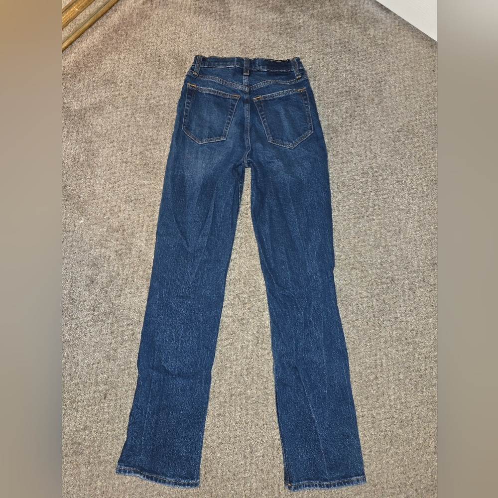 Women's Abercrombie & Fitch The 90's High Rise Blue Denim Jeans Size 00 - Picture 4 of 4